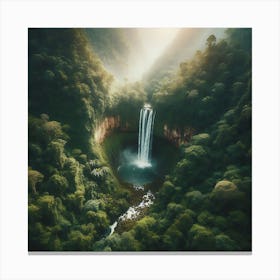 Waterfall In The Jungle Canvas Print