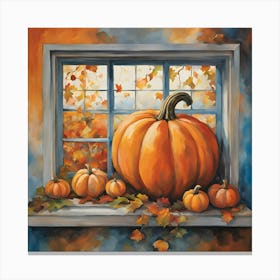 Pumpkins In Derelict Building Canvas Print