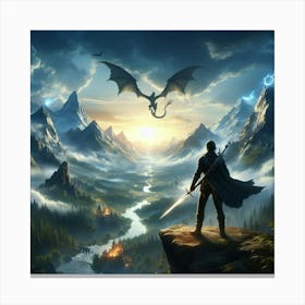 Elder Scrolls paintings art print Canvas Print