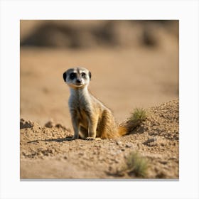 Meerkat - Meerkat Stock Videos & Royalty-Free Footage 1 Canvas Print