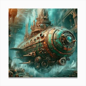 Steampunk Submarine 2 Canvas Print