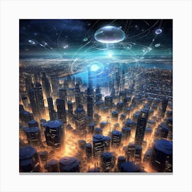 Futuristic City Canvas Print