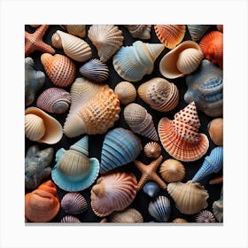 Sea Shells Background Canvas Print