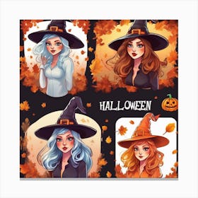 Halloween Witches Canvas Print