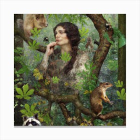 Woman In The Forest 002 Canvas Print