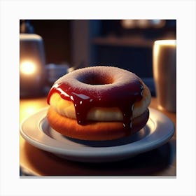 Donut With Glaze 1 Canvas Print