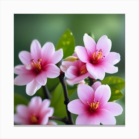 Pink Flowers 1 Canvas Print