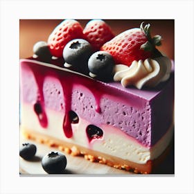 Blueberry Cheesecake Canvas Print