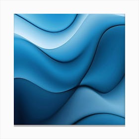 Abstract Blue Wave 8 Canvas Print