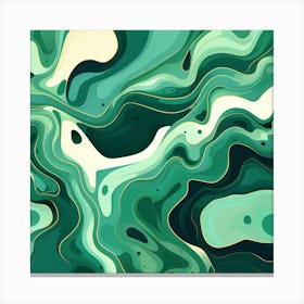 Abstract Green Painting Canvas Print