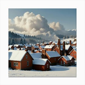 Winter Village Canvas Print