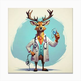 Doctor Deer 5 Canvas Print