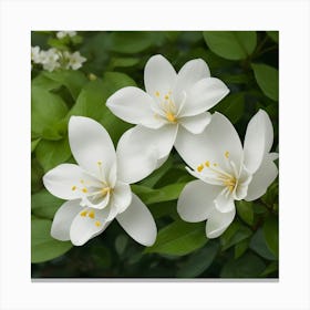 White Jasmine Flowers Canvas Print