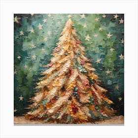 Aqua Aurora Christmas Radiance Canvas Print