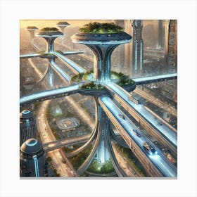 Skybridges And Sky Lanes Canvas Print