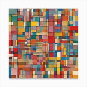 Abstract Composition In The Manner Of Paul Klee 6 Canvas Print