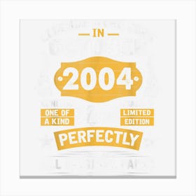 18 Year Old Gifts October Legends Born In 2004 18th Birthday 1 Canvas Print