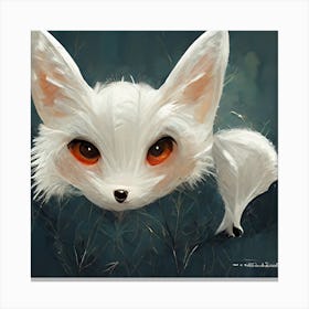 White Fox 2 Canvas Print