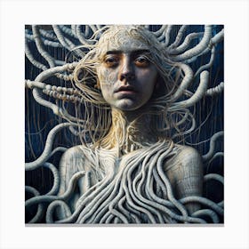 Woman With A Serpent'S Head Canvas Print