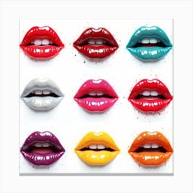 Colorful Lips 1 Canvas Print