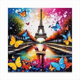 Butterflies In Paris 37 Canvas Print