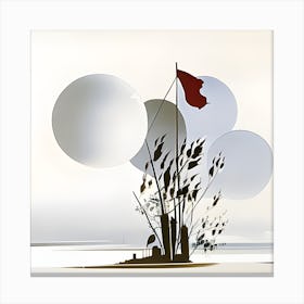 Flag In The Wind Canvas Print