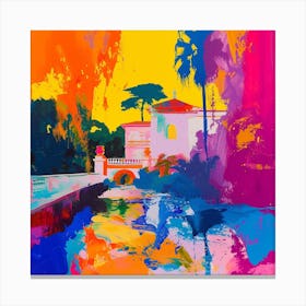 Colourful Gardens Vizcaya Museum And Gardens Usa 1 Canvas Print