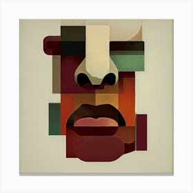 Abstract Portrait Of A Man Canvas Print