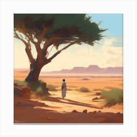 Tree In The Desert 3 Canvas Print