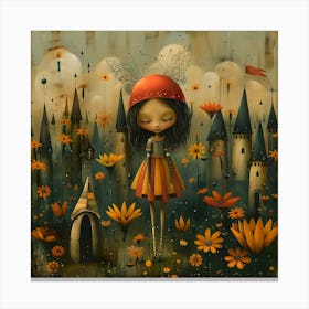 Fairy, Naïf, Whimsical, Folk, Minimalistic Canvas Print