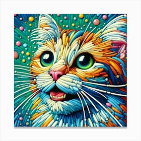 Cat With Bubbles 1 Canvas Print