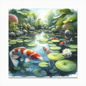 Koi Pond Canvas Print