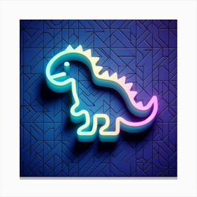 Neon Dinosaur Canvas Print