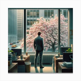 Man In The Window Canvas Print