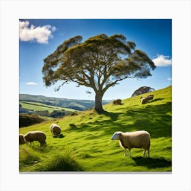 Grass Plant Day Scenic Tour Tourism Rural Green Farm Auckland Cute New Background Scener (6) Canvas Print