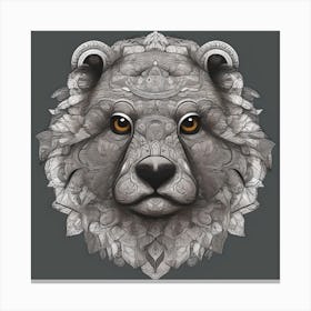 HAND CRAFTED LION MASK Canvas Print