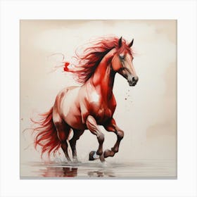 Red Horse Canvas Print