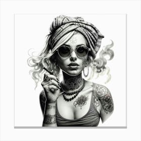 Tattooed Girl 1 Canvas Print