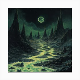 Sacrificial Moon Art Canvas Print