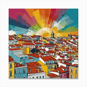 Lisbon City 2 Canvas Print