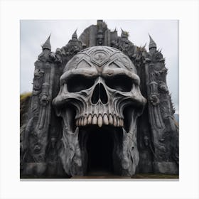 Castle Grey Skull Canvas Print