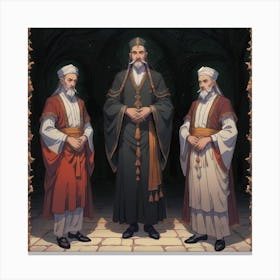 Three Muslims Canvas Print