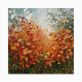 Blooming Radiance A Vibrant Field Of Flowers (1) Canvas Print