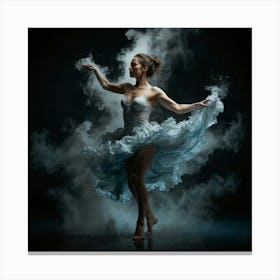 Dancer In Smoke Canvas Print
