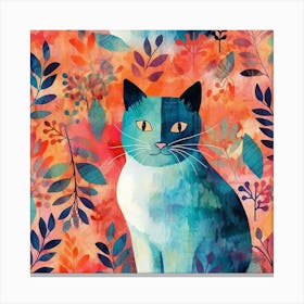 Blue Cats Canvas Print