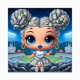 LA Dodgers Girl Canvas Print