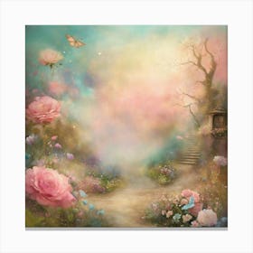 Shabby Chic Dreamy Mist Pastel Junk Journals Nurse (35) Canvas Print