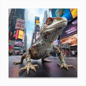 Times Square Lizard Canvas Print