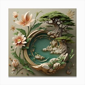 Paper Cut Art Canvas Print