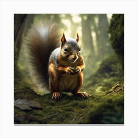 Squirrel In The Forest 76 Canvas Print